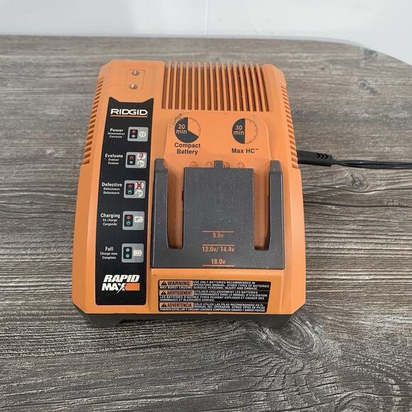 Ridgid 140276003 Rapid Max 12V 14.4V 18V Genuine Battery Charger - Picture 1 of 7